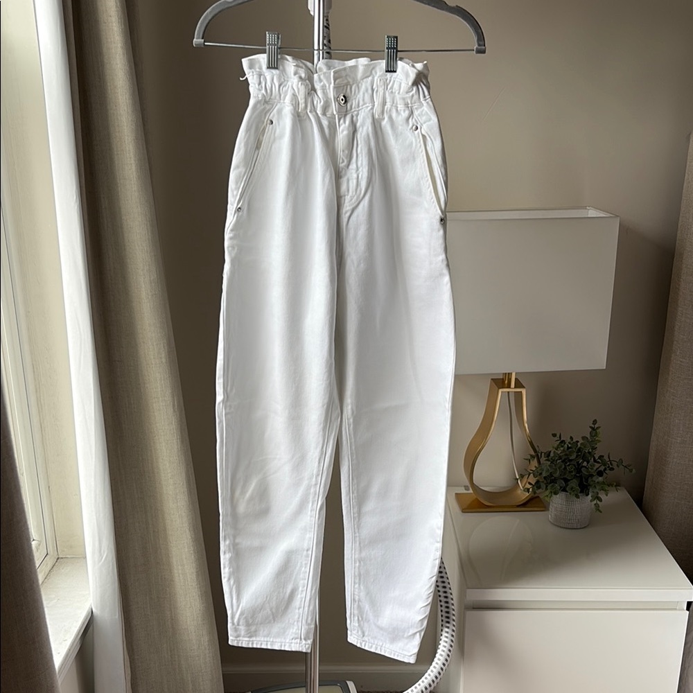 Zara Paper Bag Waist Jeans